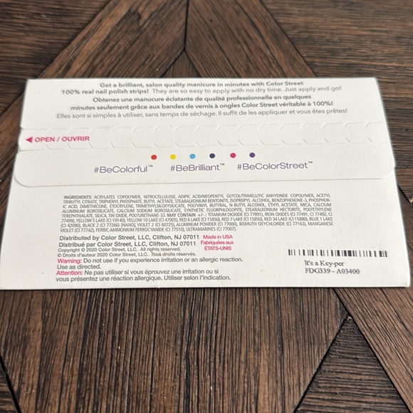 Color Street Nail Polish Strips ~ It’s A Key-per ~ Retired & HTF - Picture 2 of 3